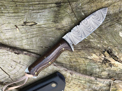 Damascus steel skinner knife hunting knife