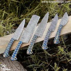 Top-Rated Damascus Steel Knife Set – Sharp, Durable, and Ergonomic Design.
