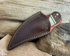 Handmade Damascus steel super grip Skinner knife
