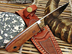 Custom handmade forged D2 steel hunting knife
