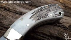 Custom handmade 420 J2 steel Stag handle hunting knife