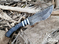 Forged Damascus Steel Tracker Hunting Knife