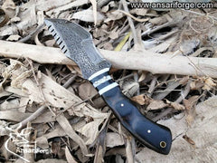 Forged Damascus Steel Tracker Hunting Knife