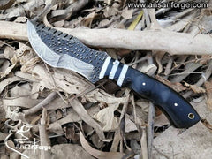 Custom Handmade Forged Damascus Steel Tracker Knife