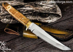 Custom handmade tool steel tanto hunter knife