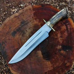 Handmade Stag Handled Bowie Knife