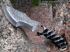 Custom Handmade Flint Knapped Hunting Tracker Knife