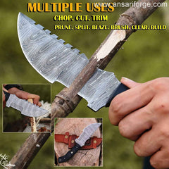 The hunted tracker knife with sheath for sale