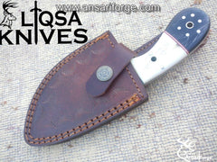 Handmade Damascus steel gut hook Skinning knife