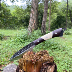 5160 Carbon steel black cobra hunting machete Bowie with sheath set of two