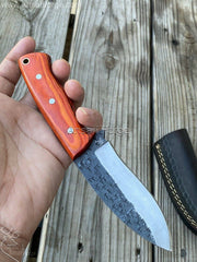Custom made forged railroad hunting knife