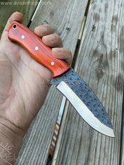 Custom made forged railroad hunting knife