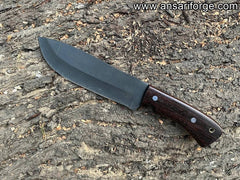 Hand forged 1095 bushcraft knife 10" - Custom made hunting knife with sheath