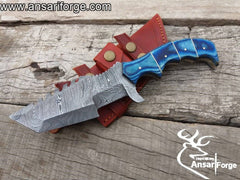 Custom Handmade Damascus Steel Tracker Knife Damascus Knife