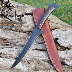 Black coated handmade fillet knife