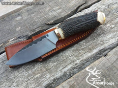Custom made D2 steel hunting knife