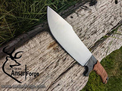 Hand forged Spring Steel Integral hunter with Leather Wrap Handle