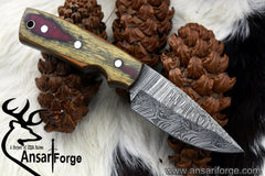 Damascus steel handmade skinner knife Hunting knife
