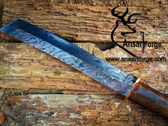 Damascus steel handmade Tanto blade hunting knife