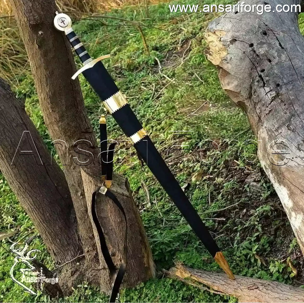 Handmade wooden scabbard of Knight Templar Sword.