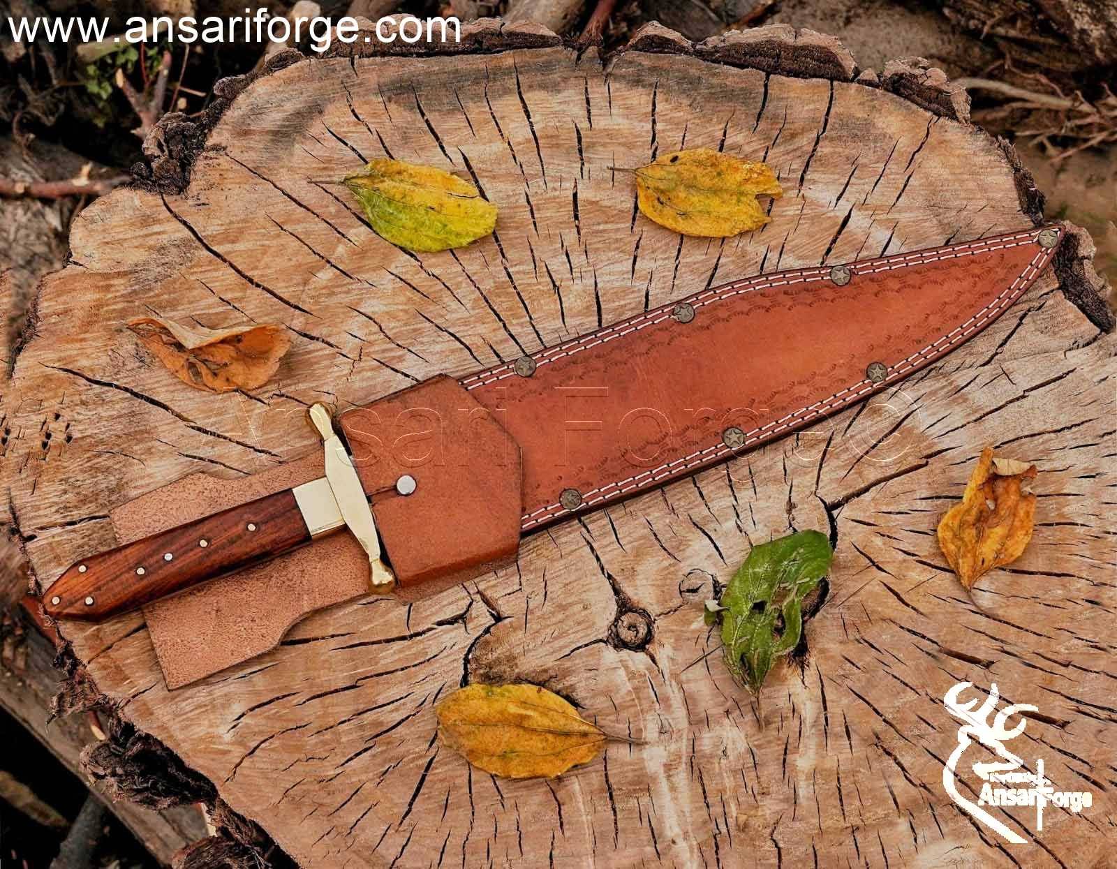 Genuine Cowhide Leather Sheath for Coffin Bowie Knife.
