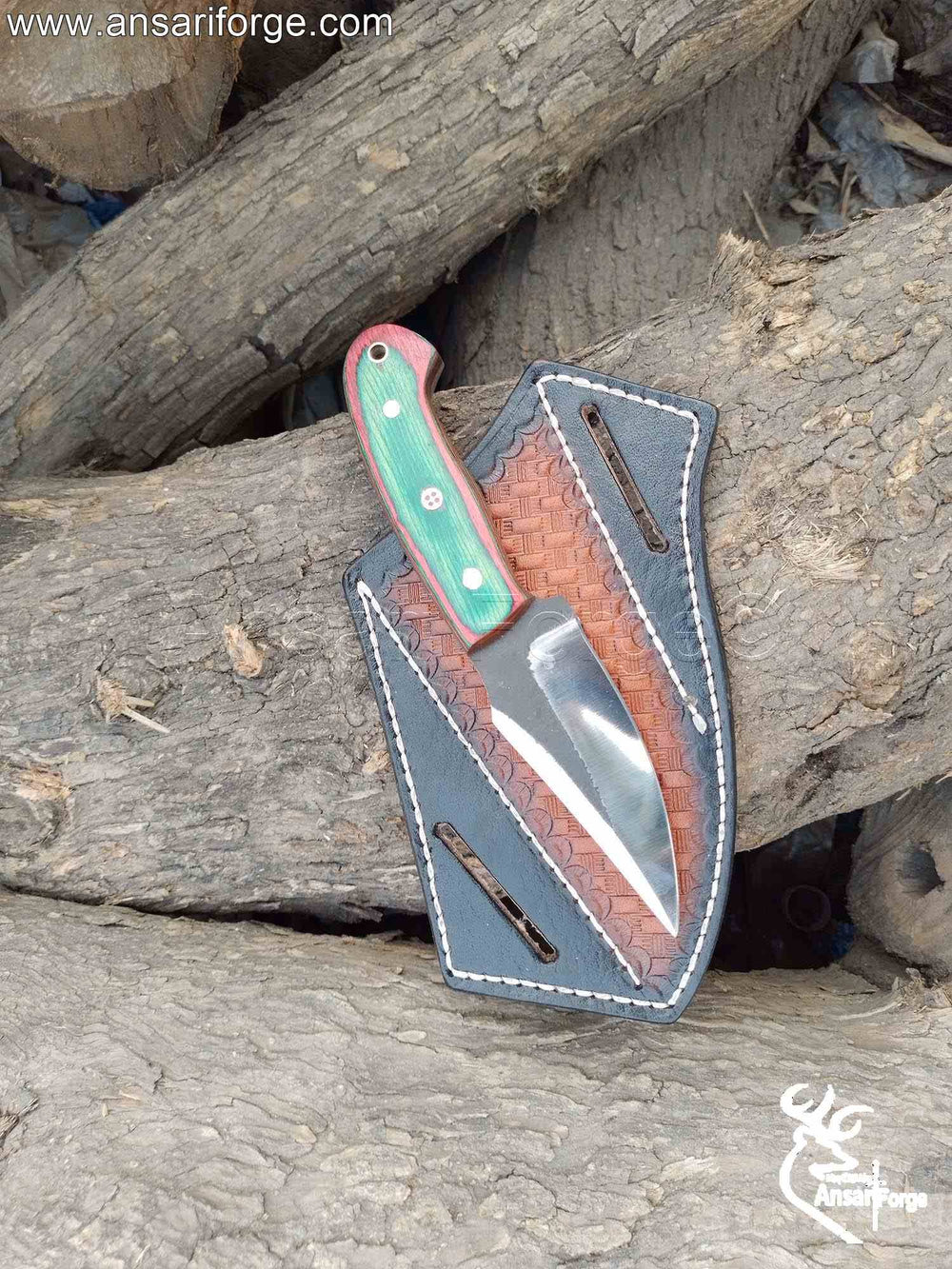 Full Tang 1095 Steel Cross Draw Survival Knife - Durable 4mm Thick Blade for Tough Tasks.