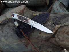 D2 Steel, Stag Antler Handle copy of Loveless Knife.
