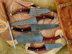 Damascus Steel Chef Knives Set