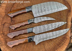 Damascus steel chef knives set for professional chefs & Home cooking.