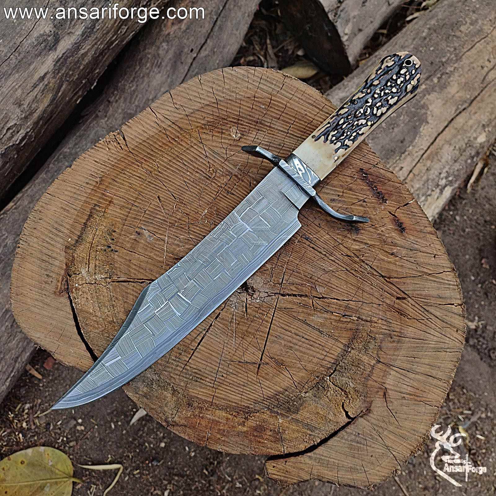 Best Damascus Bowie Knife For Sale.