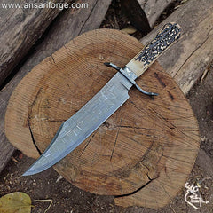 Best Damascus Bowie Knife For Sale.