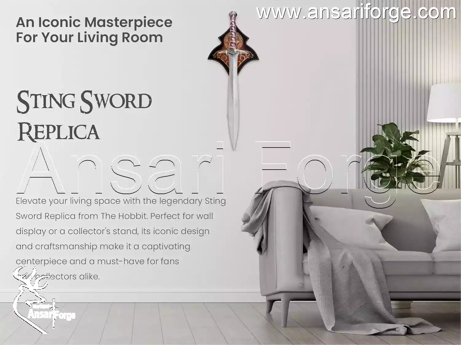 Frodo Baggins Sting Sword – Lord of the Rings Collectible Display.
