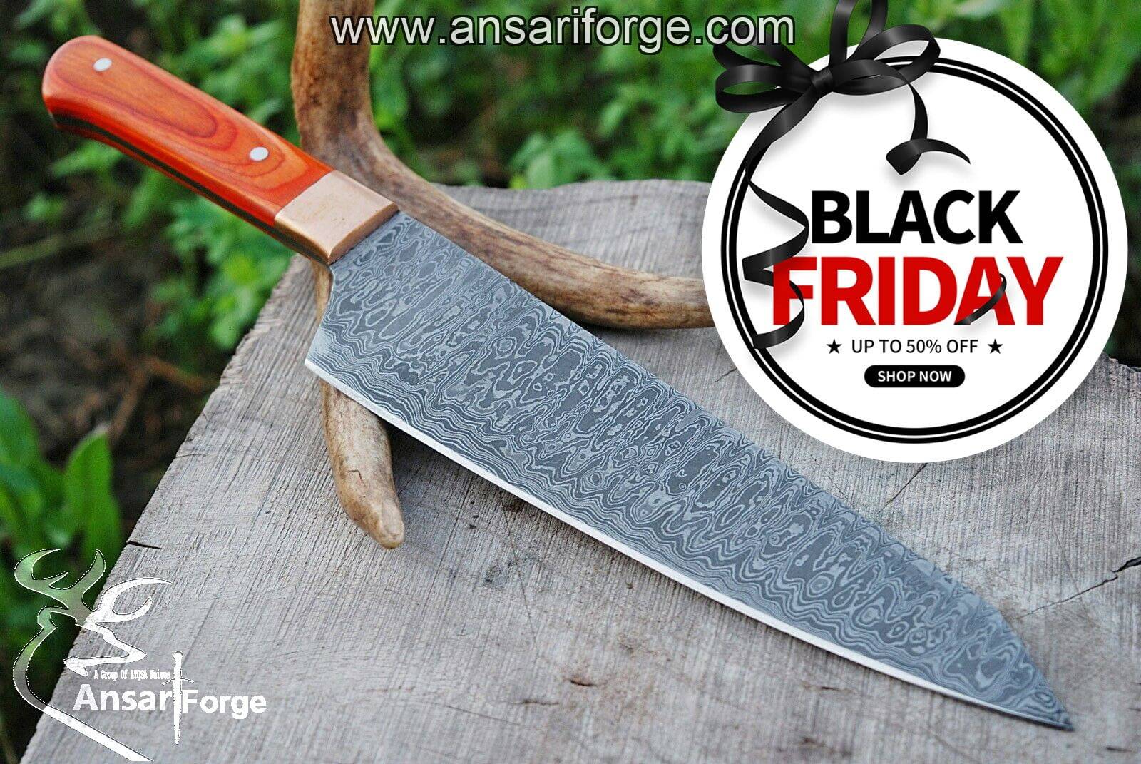 Damascus steel chef knife - Black Friday Offer