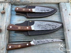 Damascus steel Hunting knifes set - Black Friday Sale