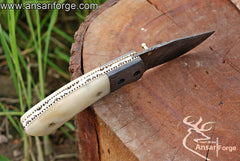 Damascus pocket knife - Black Friday Sale
