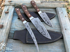 Damascus steel Hunting knifes set - Black Friday Sale