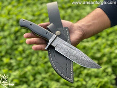 Custom handmade Damascus steel hunting knife - Christmas gift