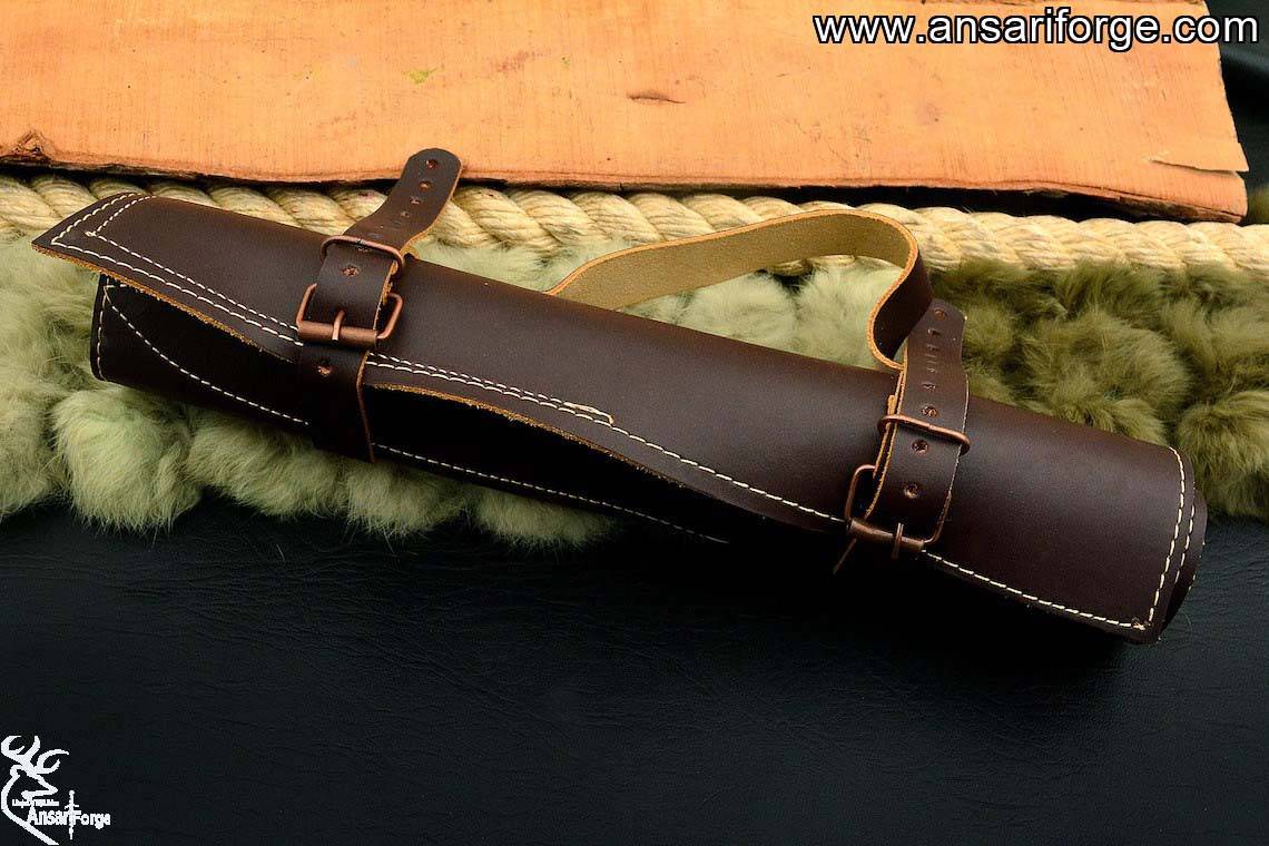 custom made kitchen knives set hand forged carbon steel Wood Handles