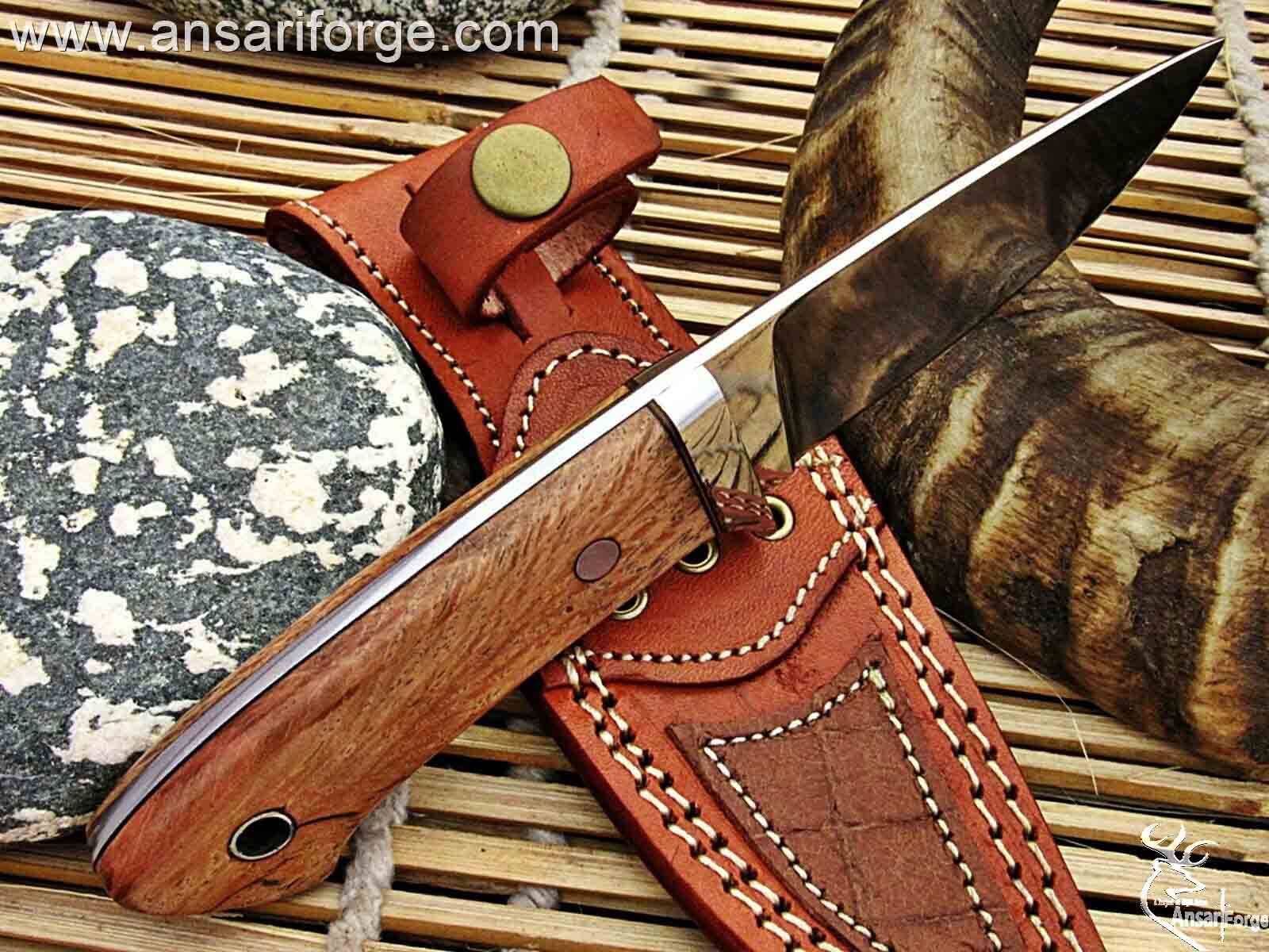 Custom handmade forged D2 steel hunting knife