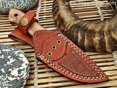 Custom handmade forged D2 steel hunting knife
