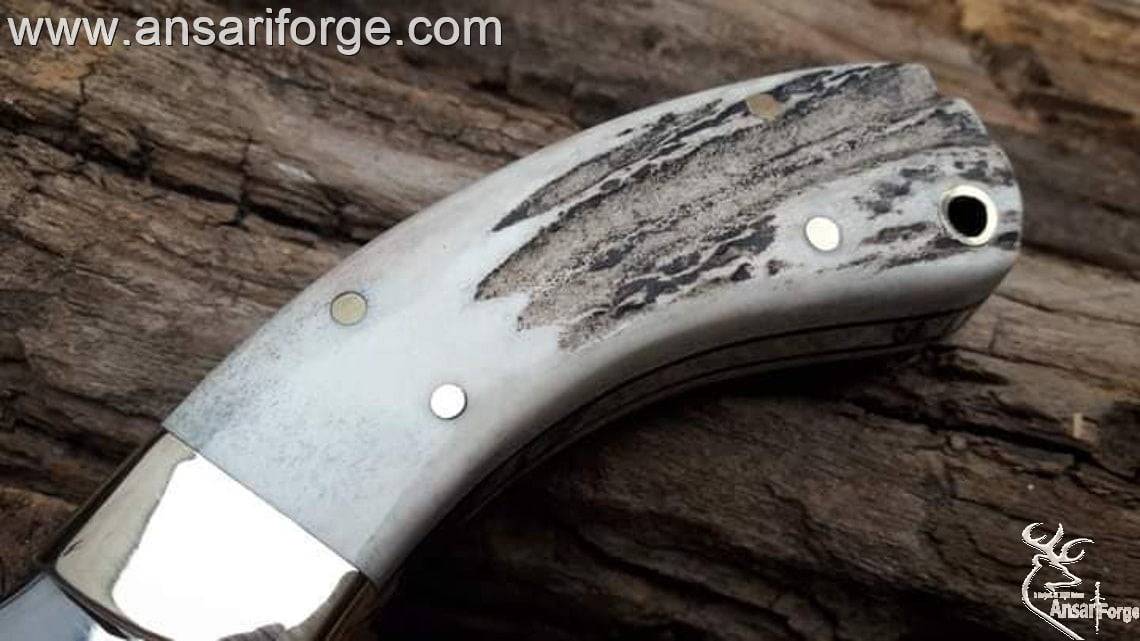 Custom handmade 420 J2 steel Stag handle hunting knife