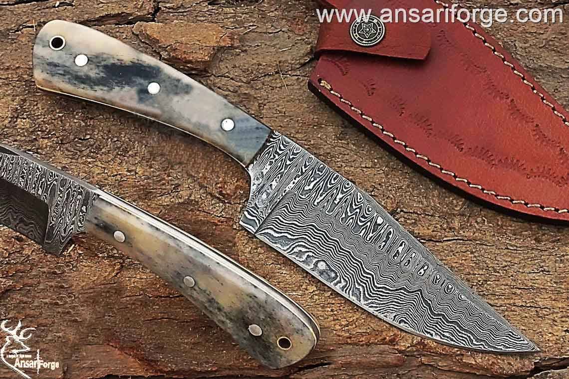 Custom handmade Damascus Skinner Hunting knife