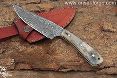 Custom handmade Damascus Skinner Hunting knife