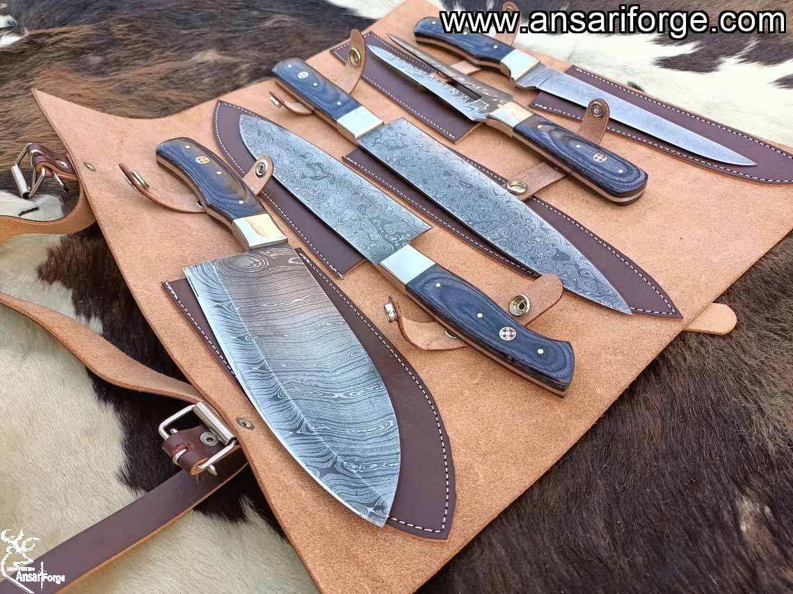 Damascus steel best chef knife set