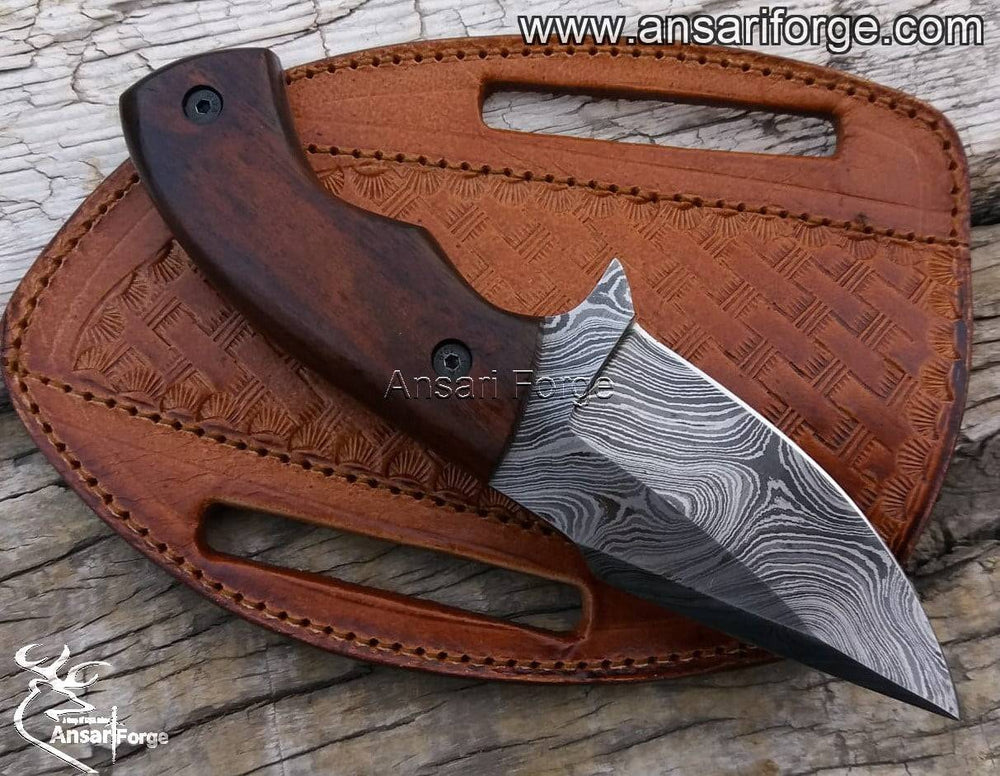 Everest Mini Damascus Fixed Blade Knife - Best EDC Knife