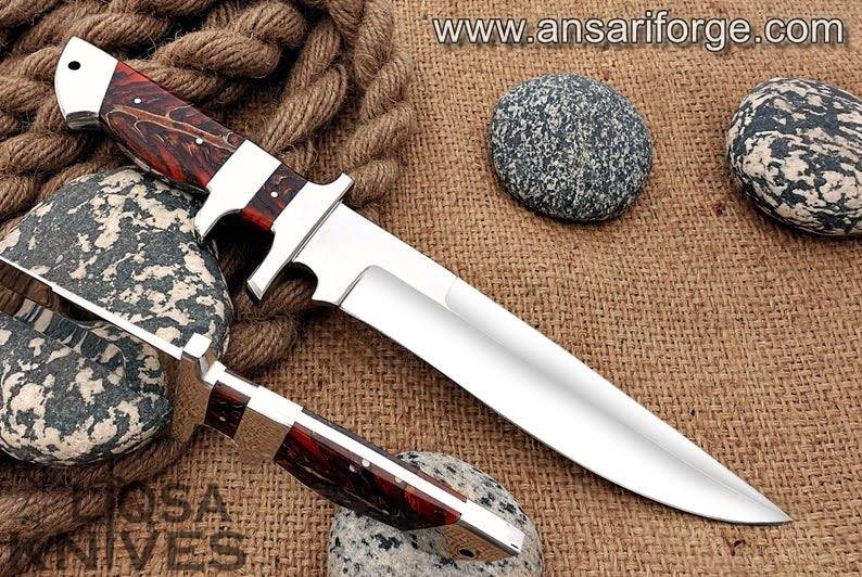 Custom made 440c steel sub hilt loveless hunting knife