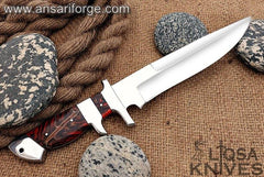 Custom made 440c steel sub hilt loveless hunting knife