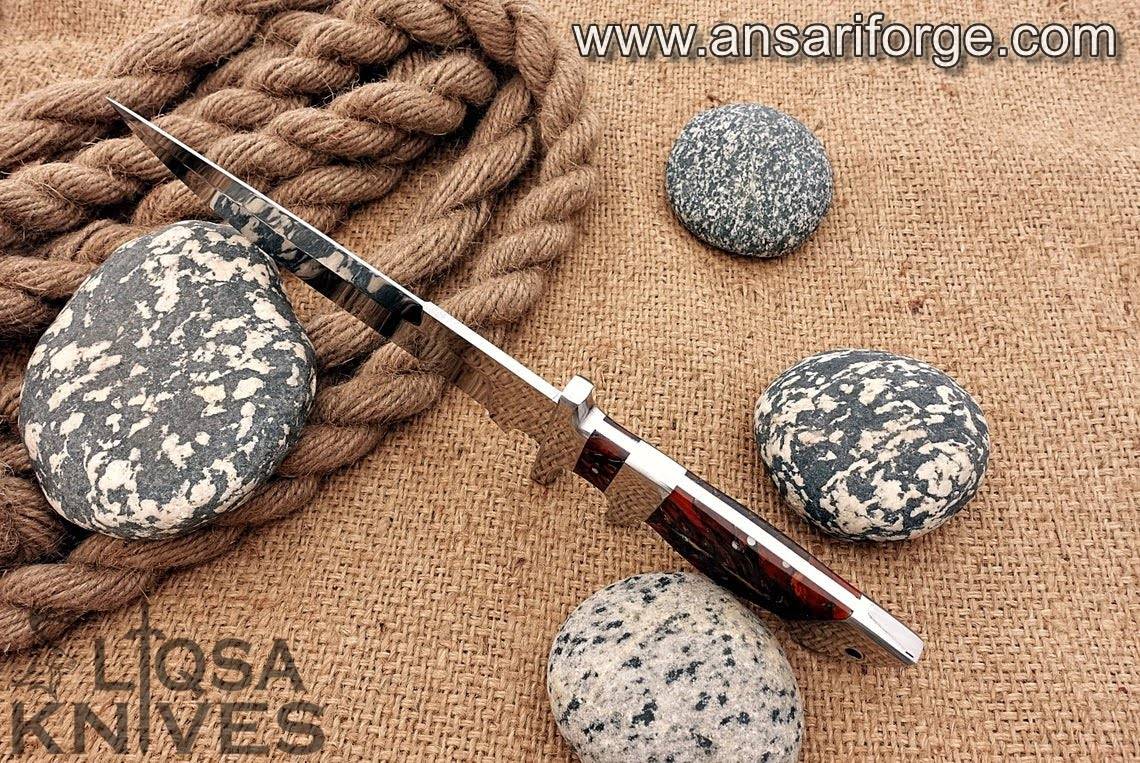Custom made 440c steel sub hilt loveless hunting knife