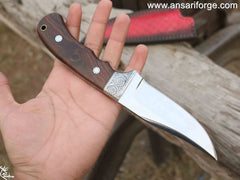 Handmade forged 440c steel engraved bolsters hunting knife with sheath - Awesome gift for men