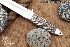 Hand forged D2 tool steel Tanto Hunter